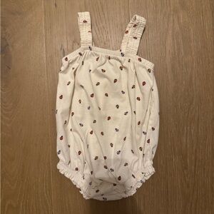 Old Navy Cream Romper with Ladybug Design